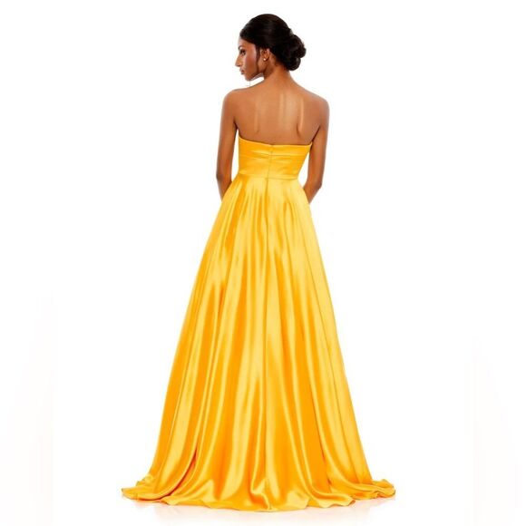 Mac Duggal BOW SWEETHEART STRAPLESS A LINE GOWN belle dress size 6 Style #67995 - Picture 4 of 15